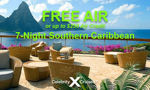 Celebrity Cruises Free Air